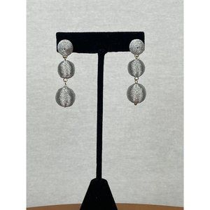 Silver Ball Dangle Earrings